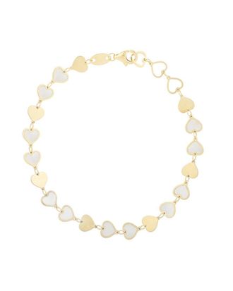 Italian Gold, Inc 14K Italian Gold Pearl Heart Bracelet
