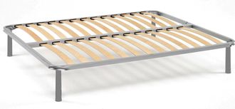 Dmora Dmora - Somier Cuadrado Y Medio Dabasso, Base Ortop&eacute;dica De Contrachapado De Abedul De 13 Lamas, 100% Made In Italy, 120x200h34 Cm