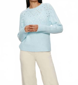 Sanctuary Femme Openwork Sweater In Aquamarine