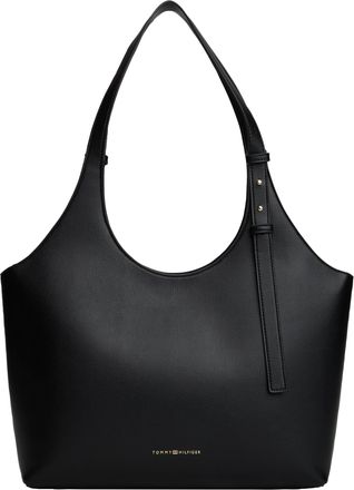 Tommy Hilfiger Womens Logo Tote,BLACK One Size