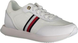 Tommy Hilfiger Contrast-Striped Leather Sneaker - White