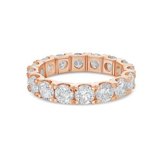 Diana M. Jewels 14kt rose gold 10.00 cts round lab grown diamond eternity band in U-prong setting