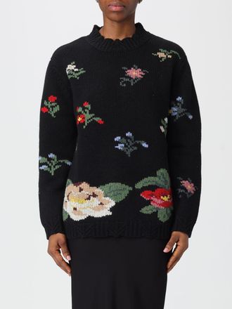 Semicouture Maglia di lana con fiori Semicouture