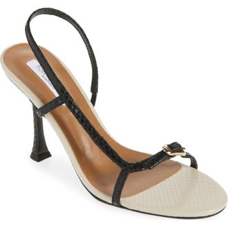 Tony Bianco Snakeskin Embossed Slingback Sandal in Black at Nordstrom Rack, Size 8.5