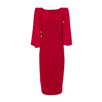 Joseph Ribkoff Elegante Midi Jurk - Dames - Casual kleedjes - Rood - XL - Polyester - Kleedjes