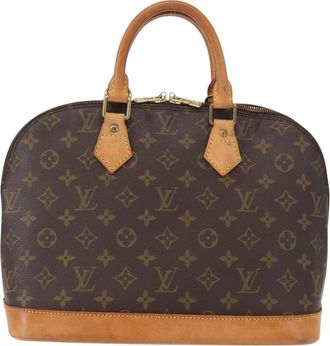 Louis Vuitton Alma Handbag Monogram Canvas Brown Canvas Handbag (Pre-Owned)