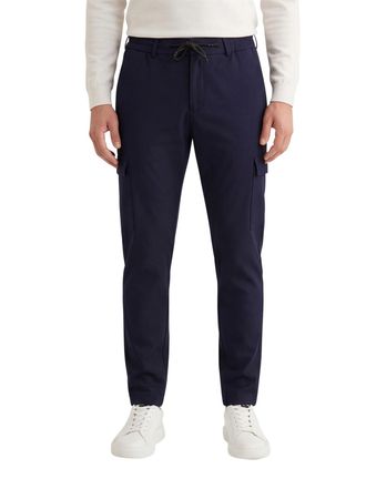 Genti chino donkerblauw effen