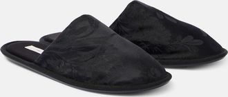 The Row Frances floral jacquard slippers
