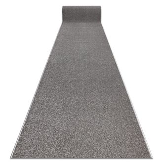 RugsX RugsX Karmel Plain Runner in Grey | Size: 120 cm x 310 cm