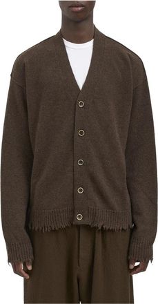 Uma Wang Over Cardigan - Heren - Vesten - Bruin - S - Kasjmier - Truien & Vesten