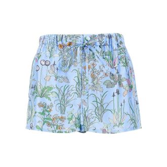 Gucci Floral print silk shorts Woman 40