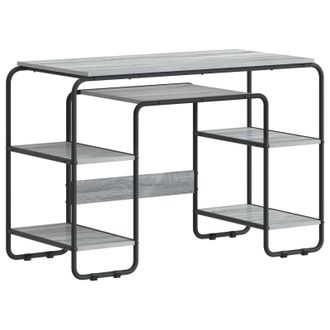 vidaXL Escritorio Con Almacenamiento Sonoma Gris 113.5 X 52 X 75.5 Cm Vidaxl