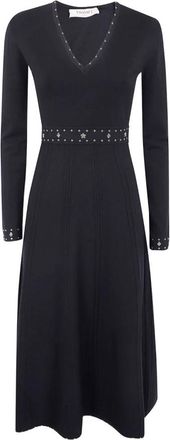 Twinset Zwart Jurk Set Elegant Chic - Dames - Casual kleedjes - Zwart - M - Kleedjes