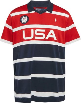 Ralph Lauren Top a righe Team USA - Rosso
