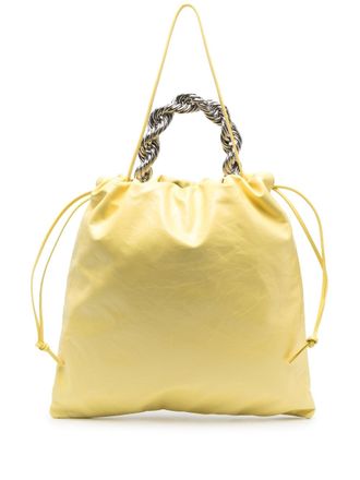 Jil Sander Leren shopper - Geel
