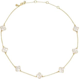 Kate Spade New York Spade Flower Scatter Womens Necklace Womens Necklace Mother Of Pearl, Brass