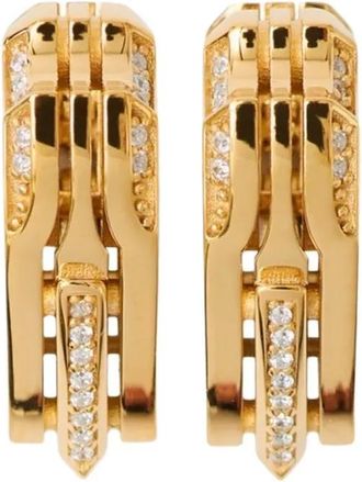 Burberry Shield pav&eacute;-zetting oorbellen - Goud