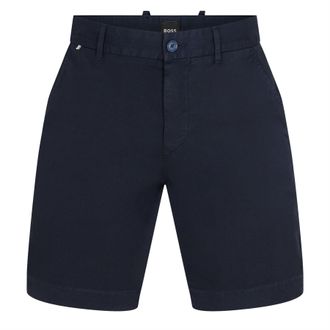 HUGO BOSS Mens Slice Chino Shorts in Dark Blue - Size 30 (Waist)