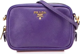 Prada Borsa a tracolla Lux in pelle Saffiano 2010-2025 - Viola