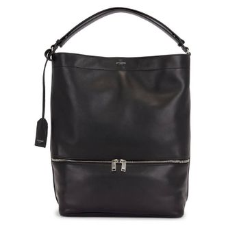 Saint Laurent Paris Long Hobo In Black