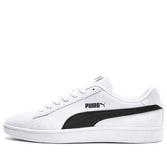 Puma Smash V2 Buck Casual Board Shoes Black/White 365160-07