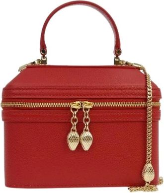 Bulgari Pre-owned Mini Bags, female, Red, Size: ONE SIZE Pre-owned Forever Serpenti Vanity Bag