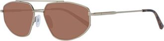 Serengeti Eyewear Gouden Aviator Zonnebril Stijlvol en Praktisch - Heren - Zonnebrillen - Geel - ONE Size - Accessoires
