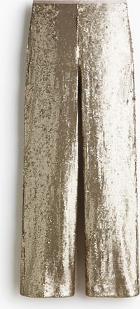H&M Paillettenhose - Brown