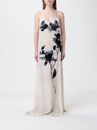 Ermanno Scervino Floral Print Silk Long Dress