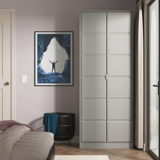 Welcome Furniture Hanover Ready Assembled 2 Door Wardrobe in Dusk Grey - Welcome Furniture | TJ Hughes