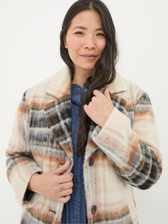 Fat Face FatFace Brown Marin Wool Blend Coat