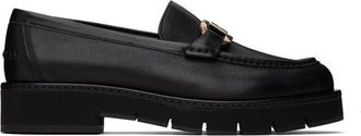 Ferragamo Ferragamo Gancini-Plaque Slip-On Calfskin Loafers