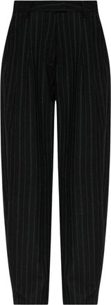Off-white Wol zijden broek - Dames - Broeken - Zwart - L - Wol - Broeken