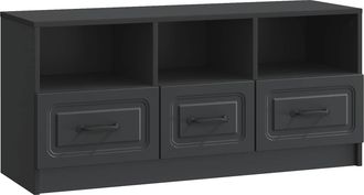 vidaXL Mueble De Tv Negro 102 X 34,5 X 47 Cm Madera De Ingenier&iacute;a Vidaxl