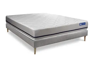 Actisom Somier Gris + Colch&oacute;n Con Espuma Viscoel&aacute;stica 150 X 190
