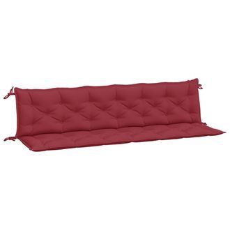 vidaXL Cojines De Banco De Jard&iacute;n 2 Uds Rojo Tinto 200x50x7 Cm Vidaxl