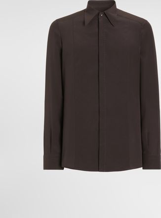 Dolce & Gabbana Martini Cr&ecirc;pe De Chine Shirt - Man Shirts Brown 37