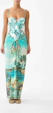 Camilla Multi Wear Long Sarong In Balearic Beb&eacute;