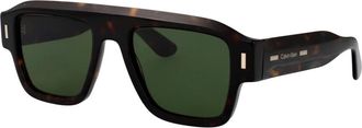 Calvin Klein Stijlvolle zonnebril Ck 25509S - Heren - Zonnebrillen - Bruin - 54 MM - Accessoires