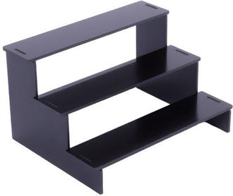 OEM Soporte De Exhibici&oacute;n De Acr&iacute;lico De 3 Capas - 7 Cm - Negro