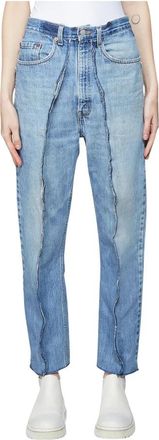 Bonum Jeans met zichtbare naad - Dames - Slim Fit Jeans - Blauw - W30 - Katoen - Jeans
