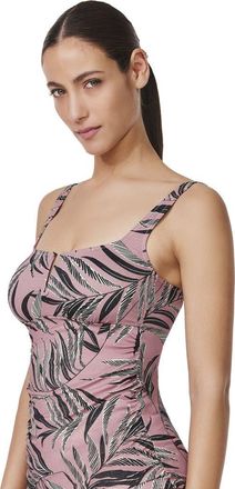 Gottex La Palm U-Wire Tankini Top in Dusk-Pink at Nordstrom, Size 16
