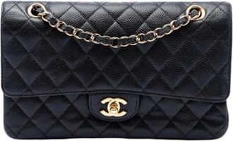 Chanel Pre-owned Borsa a Spalla Double Flap in Caviar Trapuntato - - Pre-owned - Donna - Nero - ONE SIZE