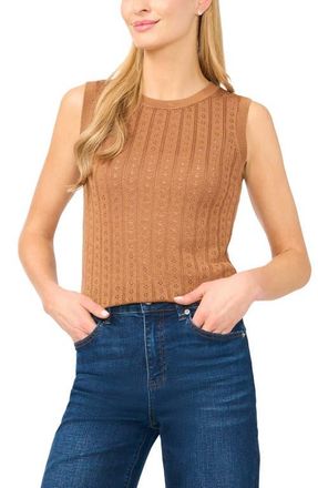 Ted Baker Shera Pointelle Sweater Tank in Gingersnap at Nordstrom, Size X-Large
