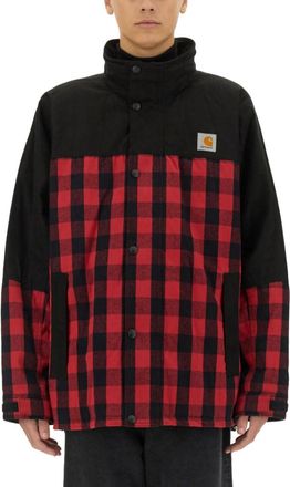 Junya Watanabe Black Plaid Mock Collar Jacket