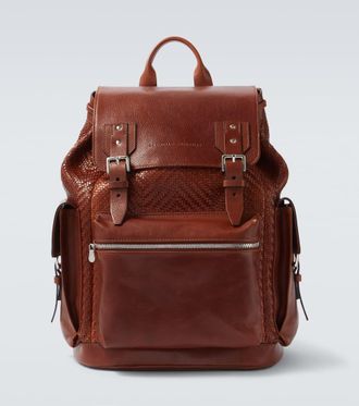 Brunello Cucinelli City leather backpack