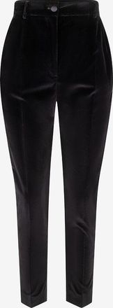Dolce & Gabbana Slim-Fit-Smokinghose aus Samt mit hoher Taille