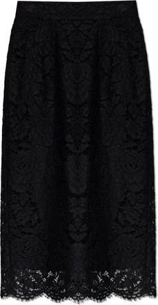 Dolce & Gabbana Rokken, Dames, Zwart, S, Kanten rok