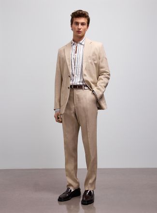 Lindbergh Mens Pure linen suit Semi-slim fit
