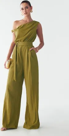 BWLDR Mariah Jumpsuit in Olive Green at Nordstrom, Size 4